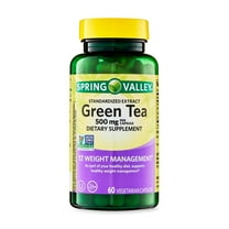 Spring Valley Standardized Extract Green Tea Dietary Supplement Vegetarian Capsules for Weight Management, 500 mg, 60 Count