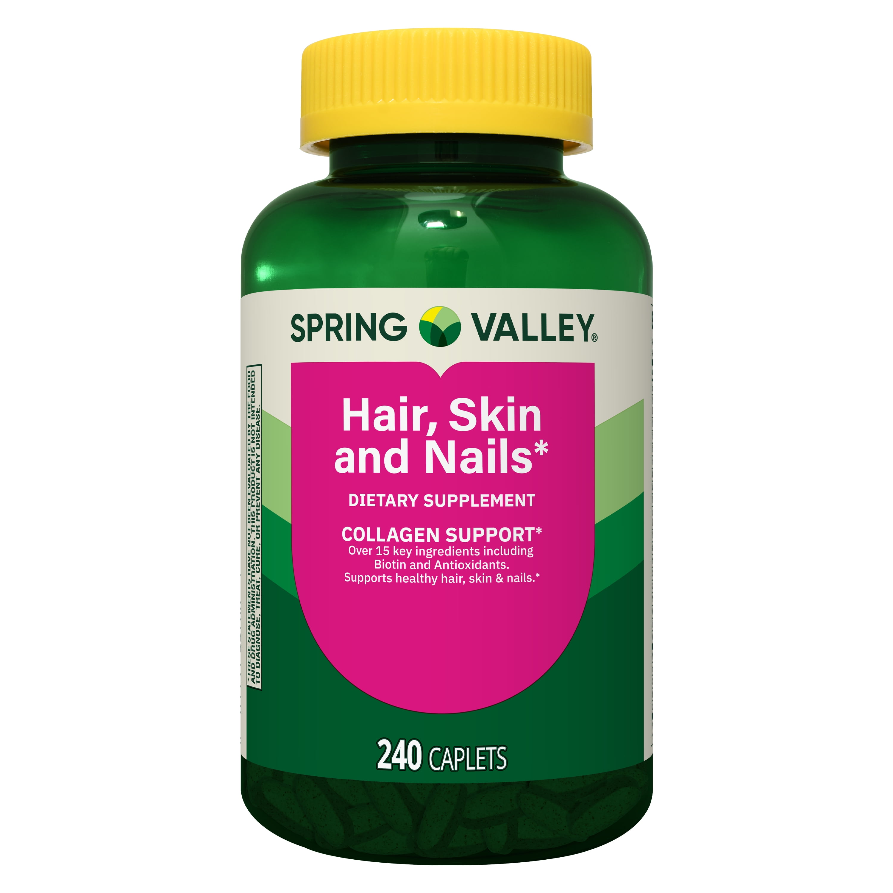 Spring Valley Hair, Skin & Nails Dietary Supplement Caplets, 240 Count