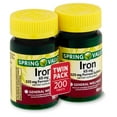 thumbnail image 1 of Spring Valley Iron Tablets Twin Pack, 65 mg, 200 count, 2 pack, 1 of 10