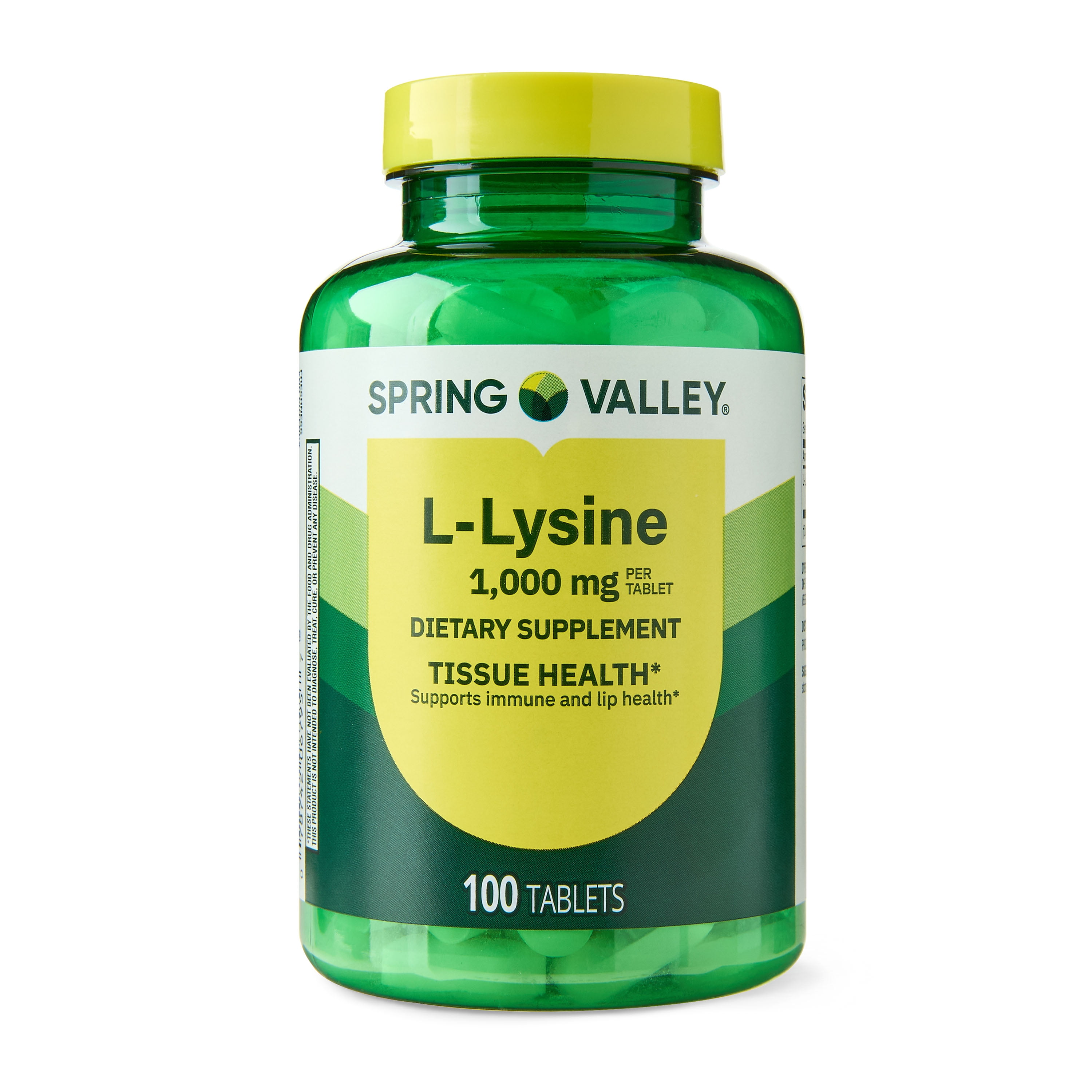 Spring Valley L-Lysine Dietary Supplement Tablets for Tissue Health, 1000 mg, 100 Count