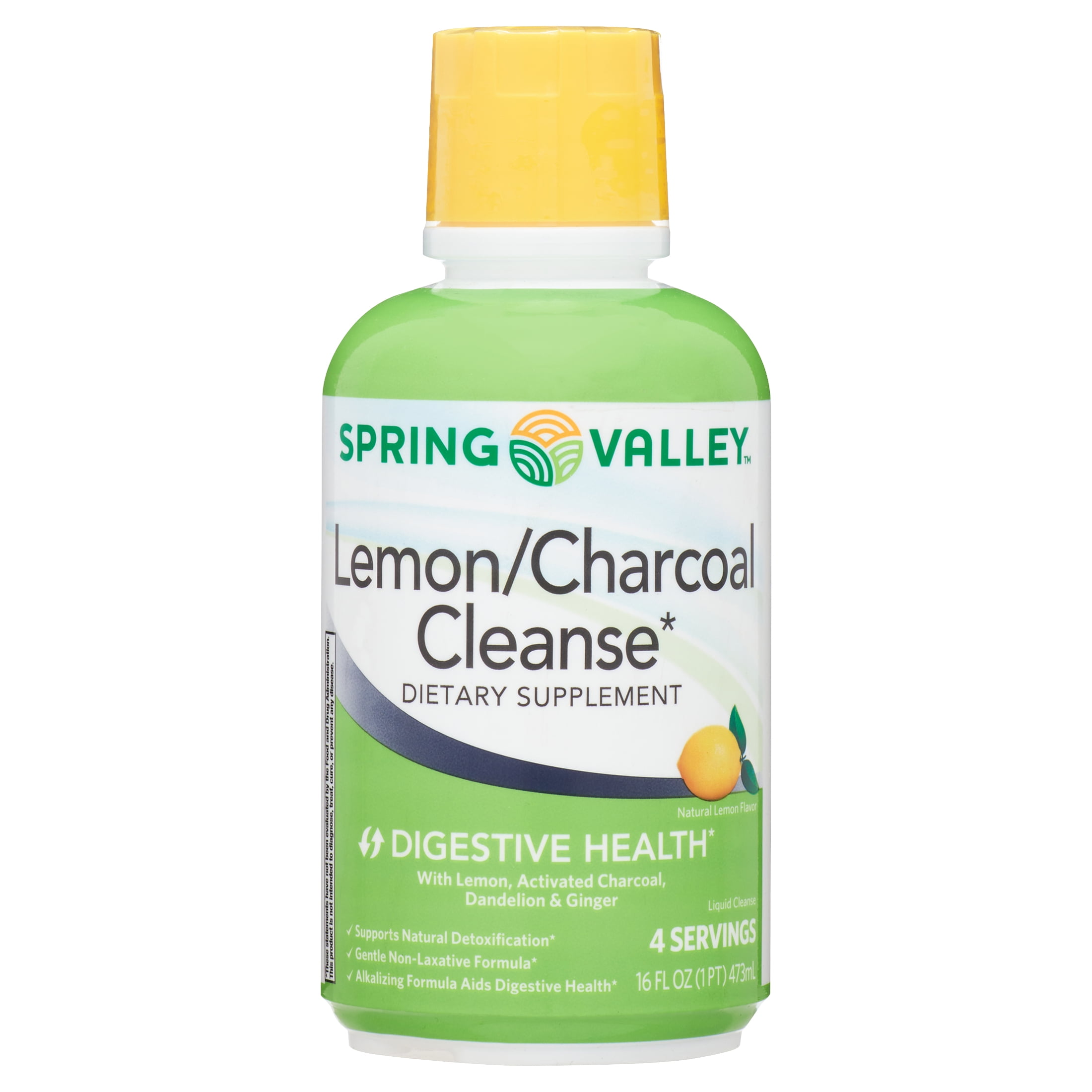 Spring Valley Lemon/Charcoal Cleanse Liquid Supplement, Cleansing