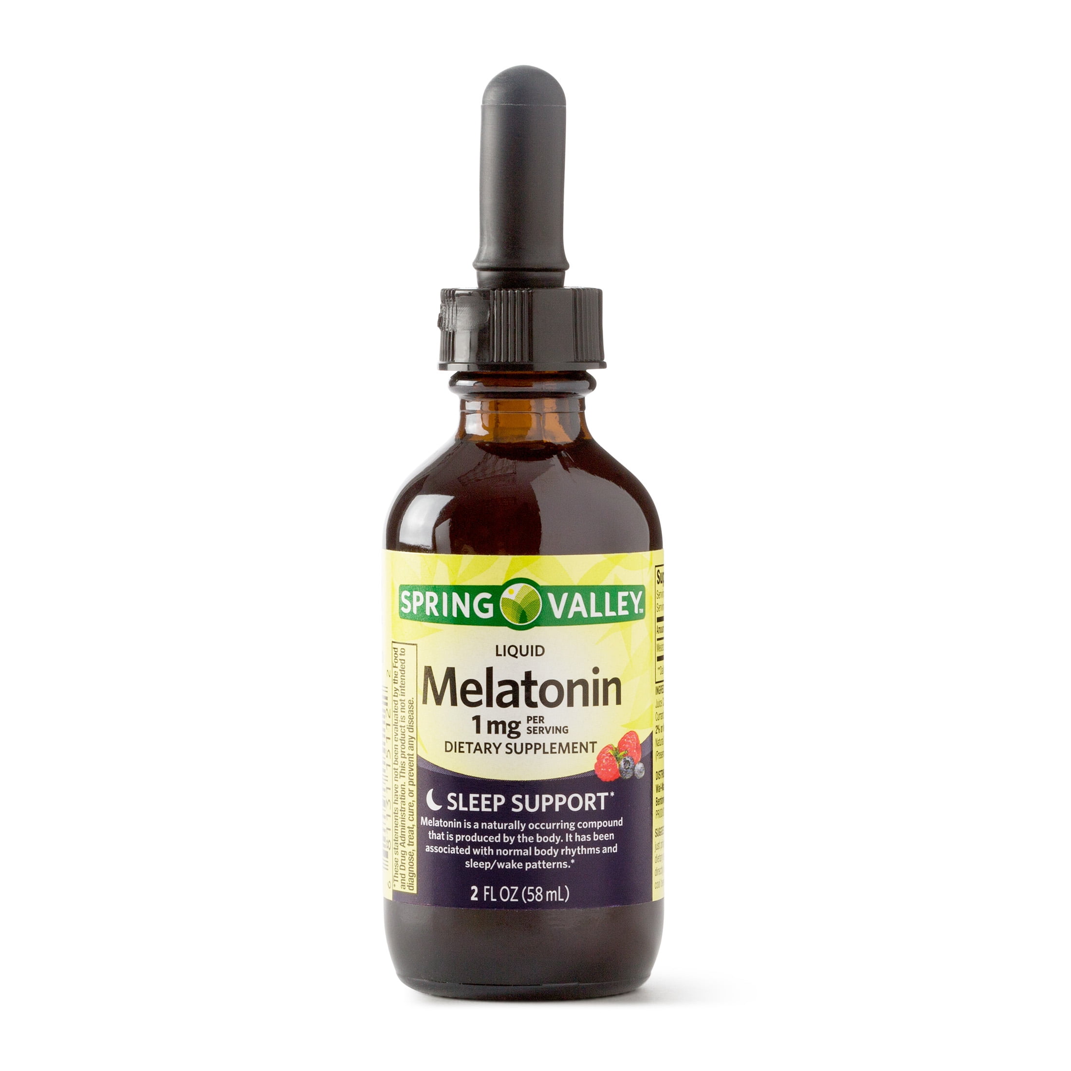 Spring Valley Liquid Melatonin Dietary Supplement, 1 mg, 2 fl oz
