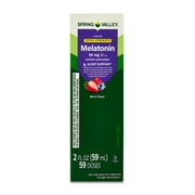 Spring Valley Liquid Melatonin Sleep Support Dietary Supplement, 10 mg, 2 fl oz