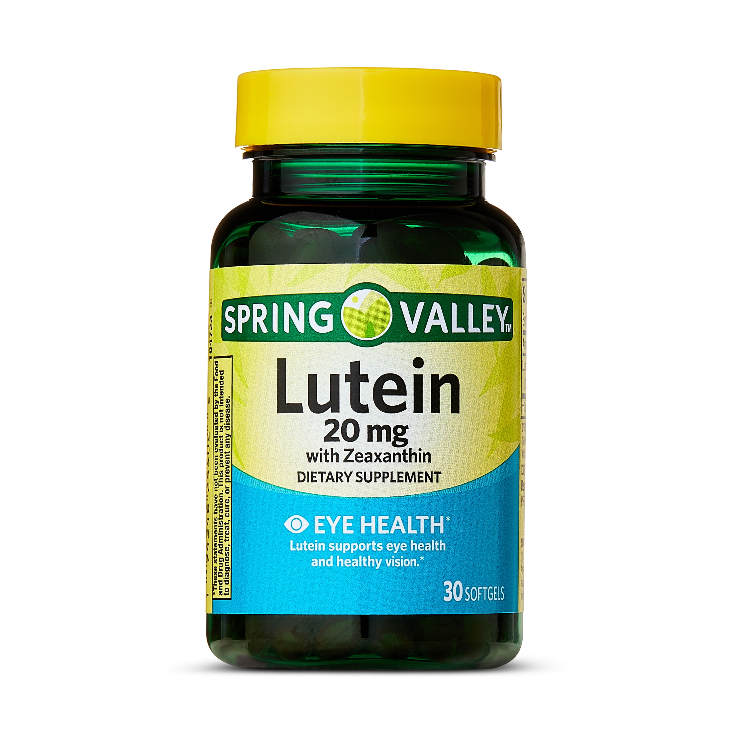Spring Valley Lutein with Zeaxanthin Dietary Supplement Softgels, 20mg, 30 Count