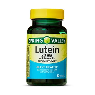 Spring Valley Lutein with Zeaxanthin Dietary Supplement Softgels, 20mg, 30 Count