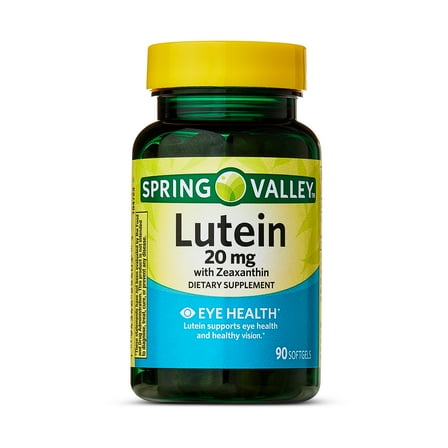 Spring Valley Lutein with Zeaxanthin Dietary Supplement Softgels, 20mg, 90 Count