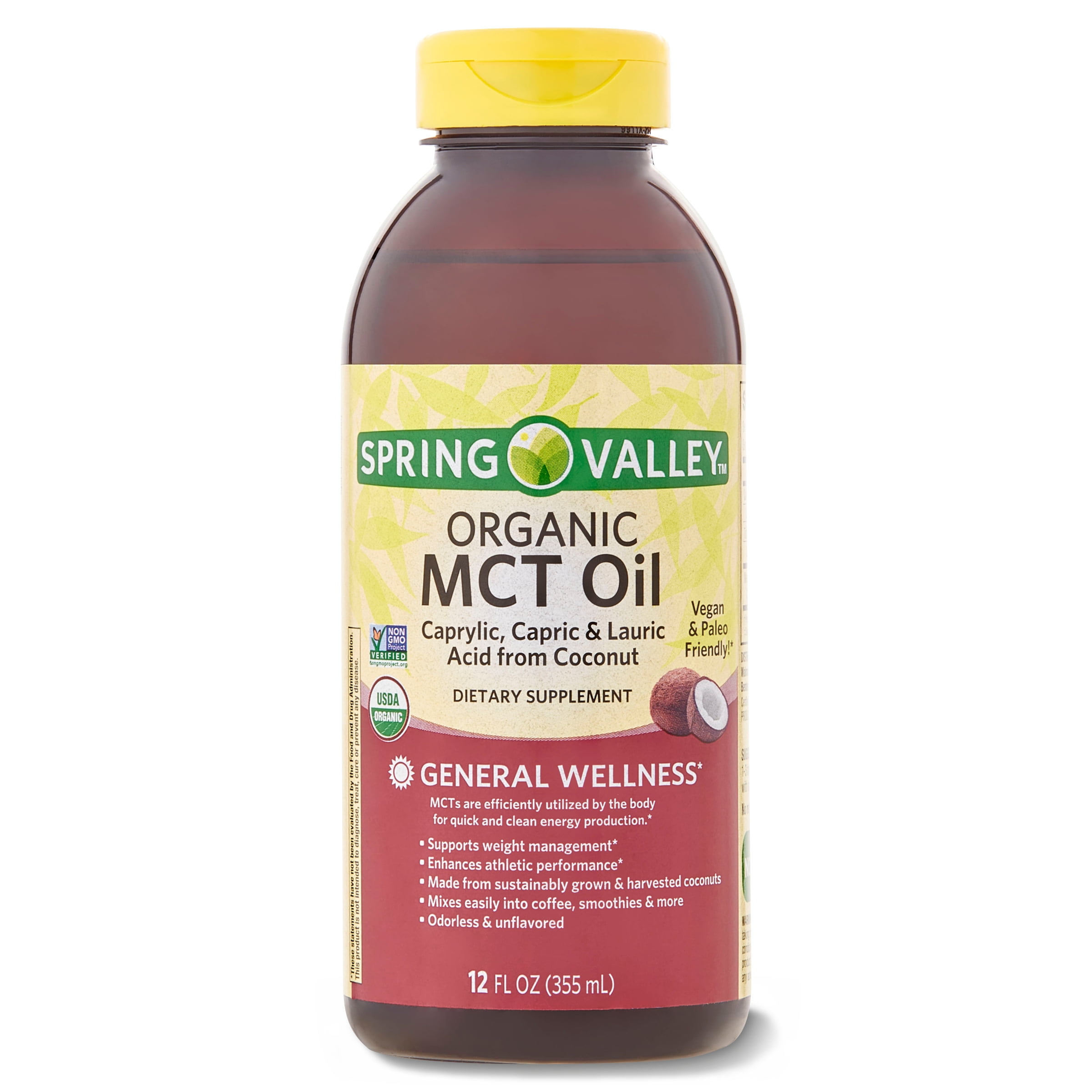 Spring Valley MCT Oils Dietary Supplements, 1 Tablespoon (15 ml), 12 fl oz  