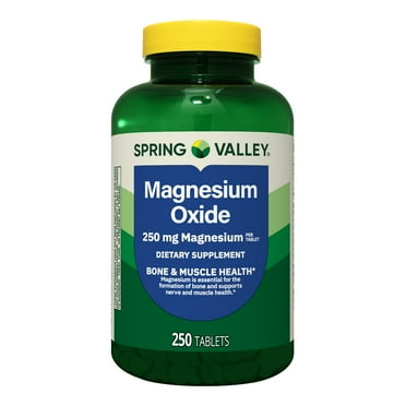 Spring Valley Magnesium Bone & Muscle Health Dietary Supplement Tablets, 250 mg, 250 Count