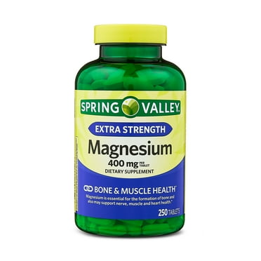 Spring Valley Magnesium Bone & Muscle Health Dietary Supplement Tablets, 400 mg, 250 Count