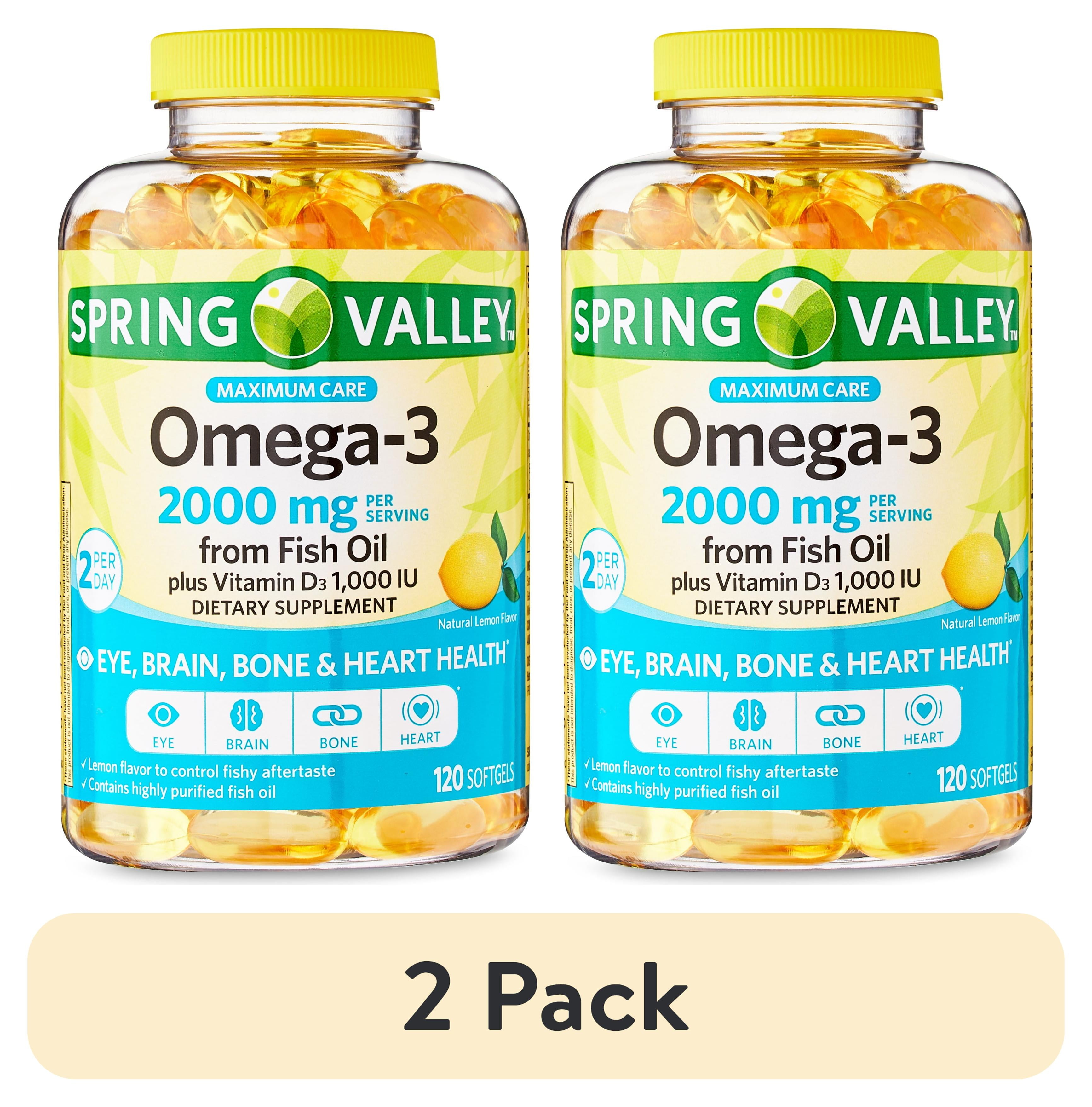 (2 pack) Spring Valley Maximum Care Omega3 from Fish Oil Eye Brain