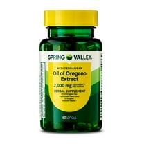 Spring Valley Mediterranean Oil of Oregano Extract Herbal Supplement Softgels, 2000 mg, 60 Count