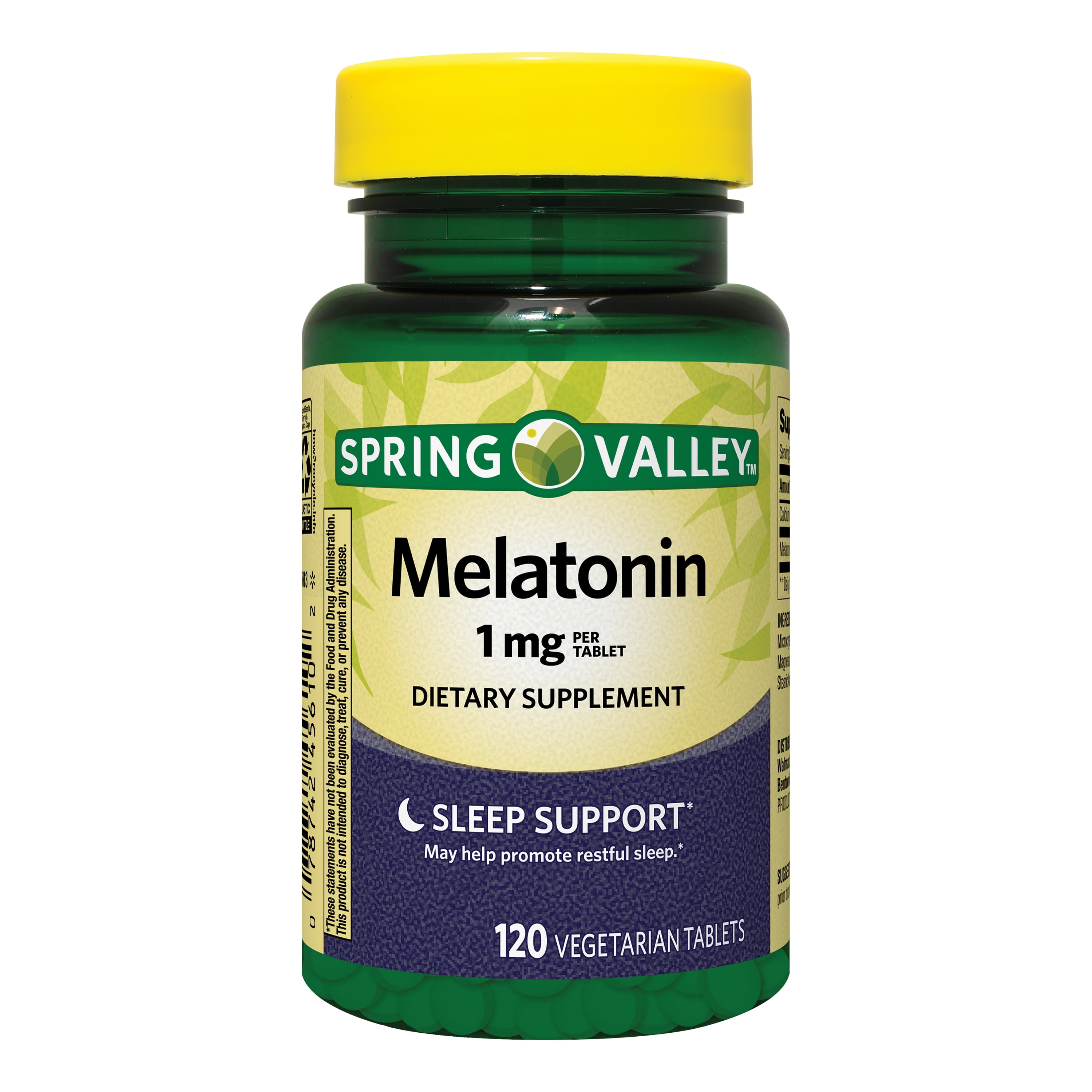 Spring Valley Melatonin Tablets Dietary Supplement, 1 mg, 120 Count