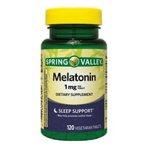 Spring Valley Melatonin Tablets Sleep Support Dietary Supplement, 1 mg, 120 Count