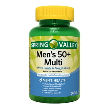 Spring Valley Men's 50+ Multi Tablets, 150 Count