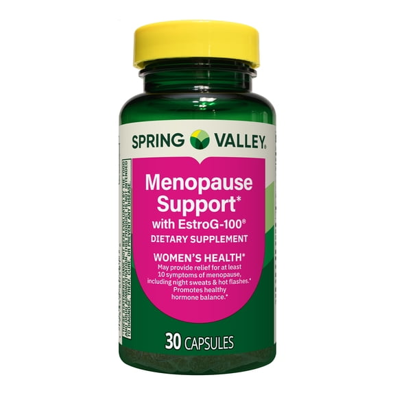 Spring Valley Menopause Support with Estro-G 100 for Women's Health Capsules, 30 Count