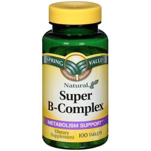 Spring Valley Natural Metabolism Support Super B-Complex Dietary ...