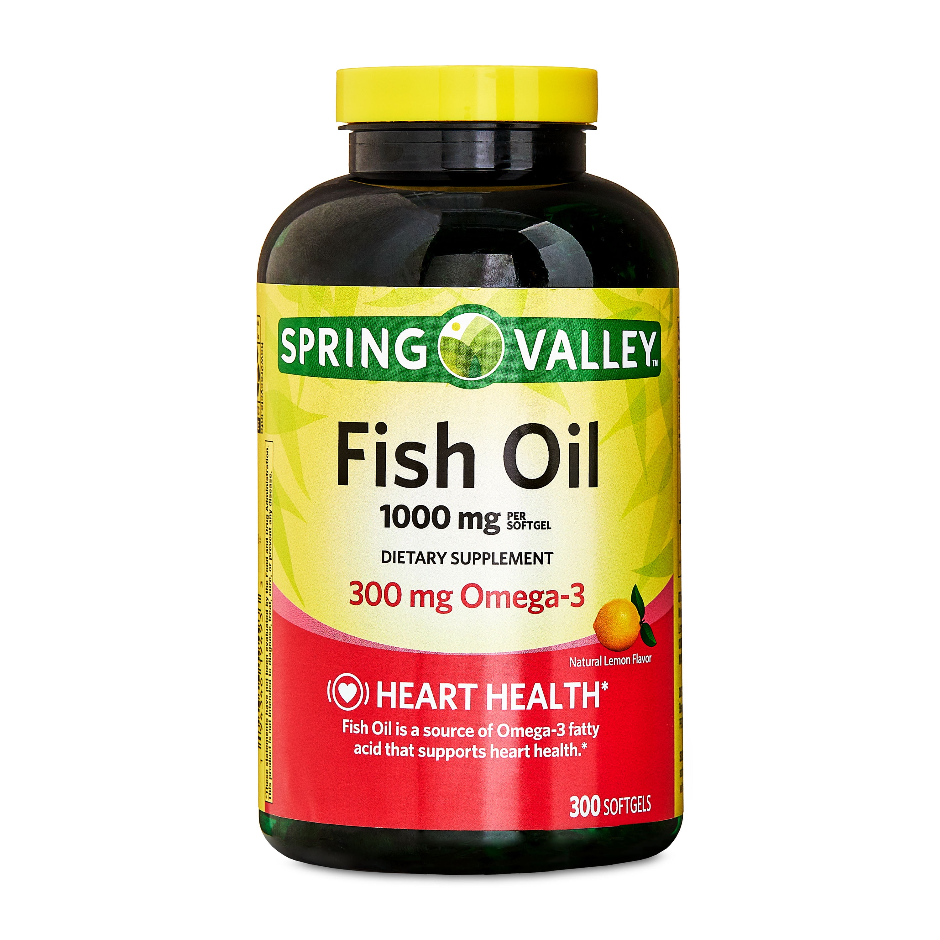 Spring Valley 1000mg Fish Oil 300mg, Omega-3 Dietary Supplement Soft