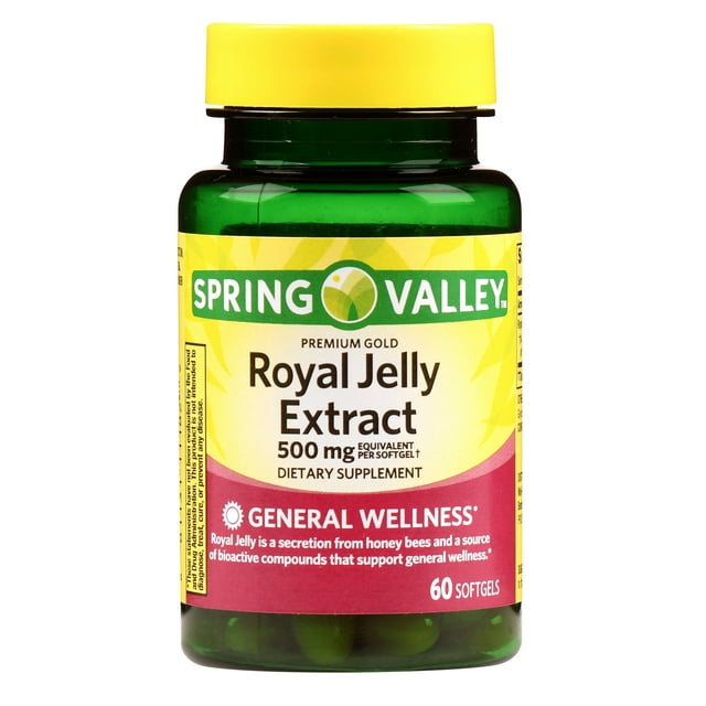 Spring Valley Premium Gold Royal Jelly Softgels, 500 Mg, 60 Ct