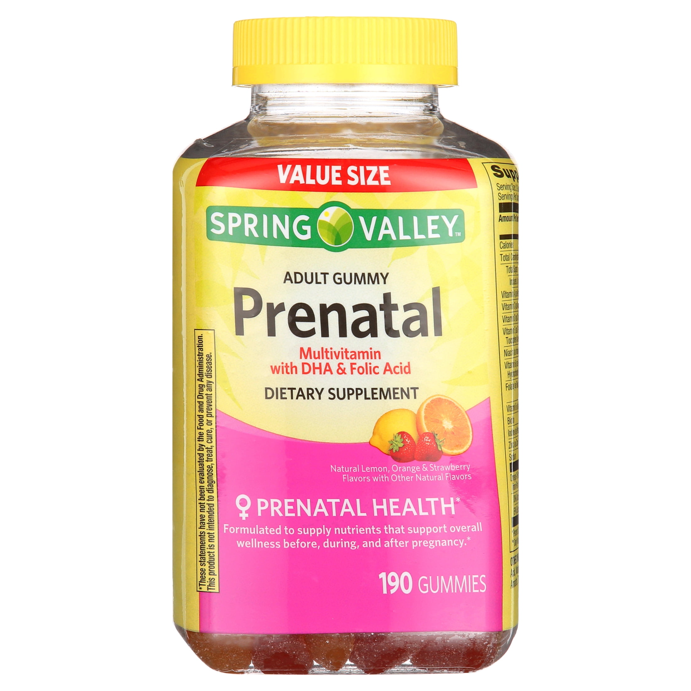 Spring Valley Prenatal Multivitamin Gummies With Dha And Folic Acid 190 Count