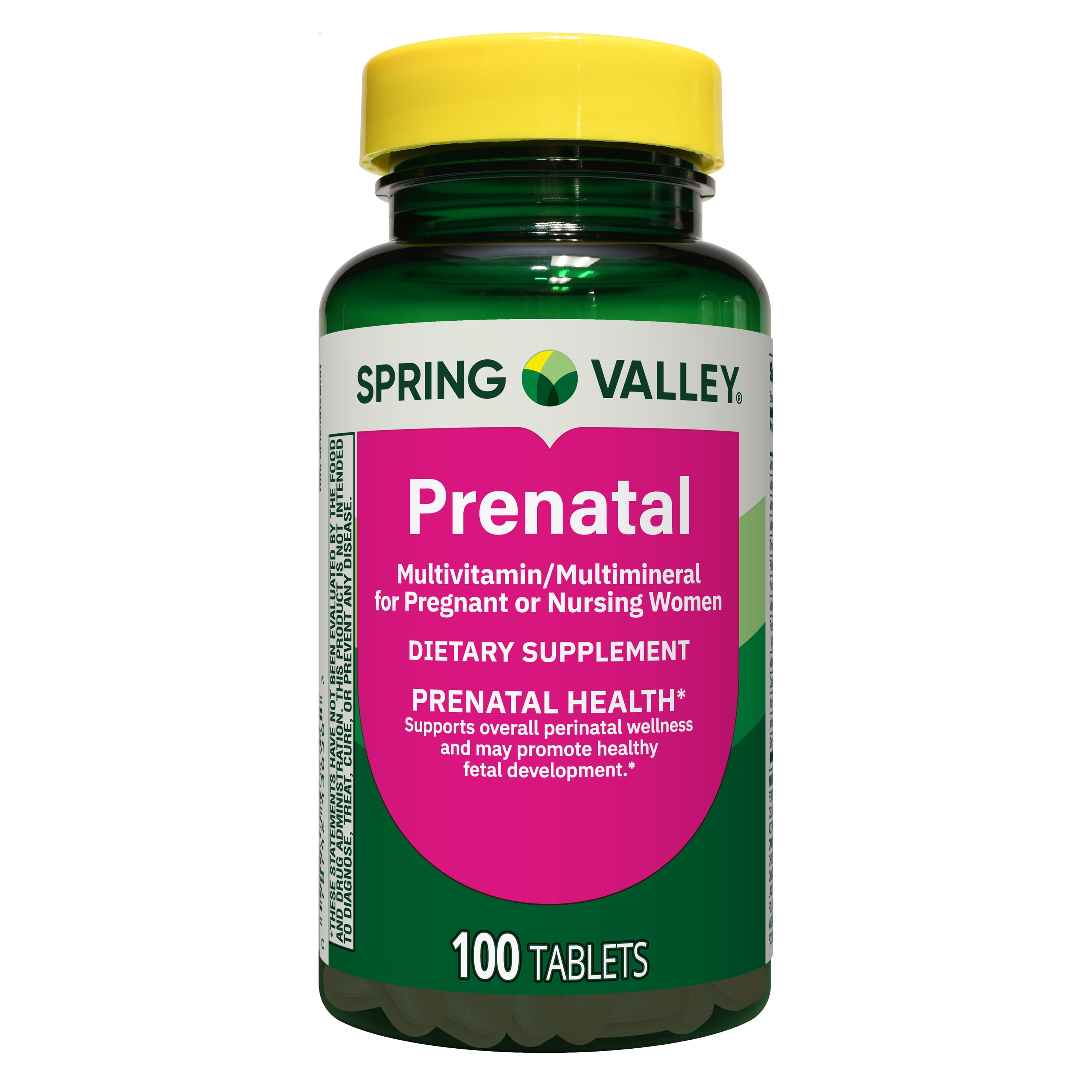 Spring Valley Prenatal Multivitamin/Multimineral for Pregnant and Nursing Women Dietary Supplement Tablets, 100 Count