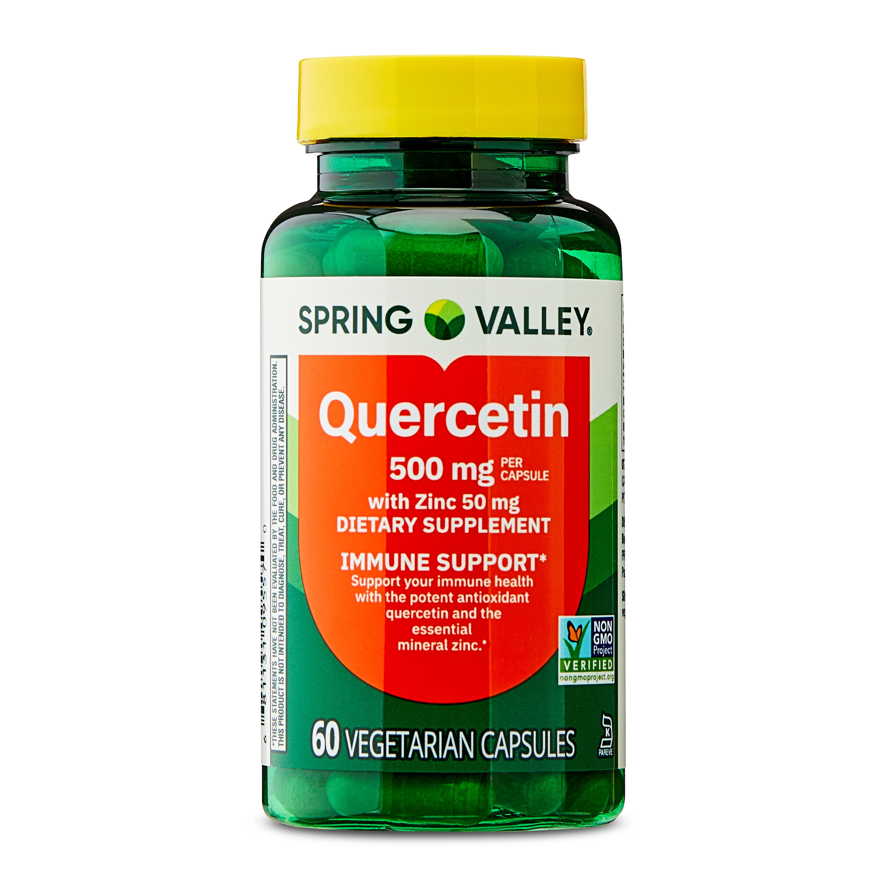 Spring Valley Quercetin 500 mg with Zinc, Dietary Supplement, 60 Capsules