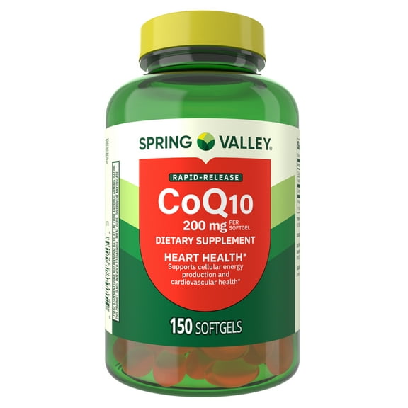 Spring Valley Rapid Release CoQ10 Softgels, 200mg, 150 Count