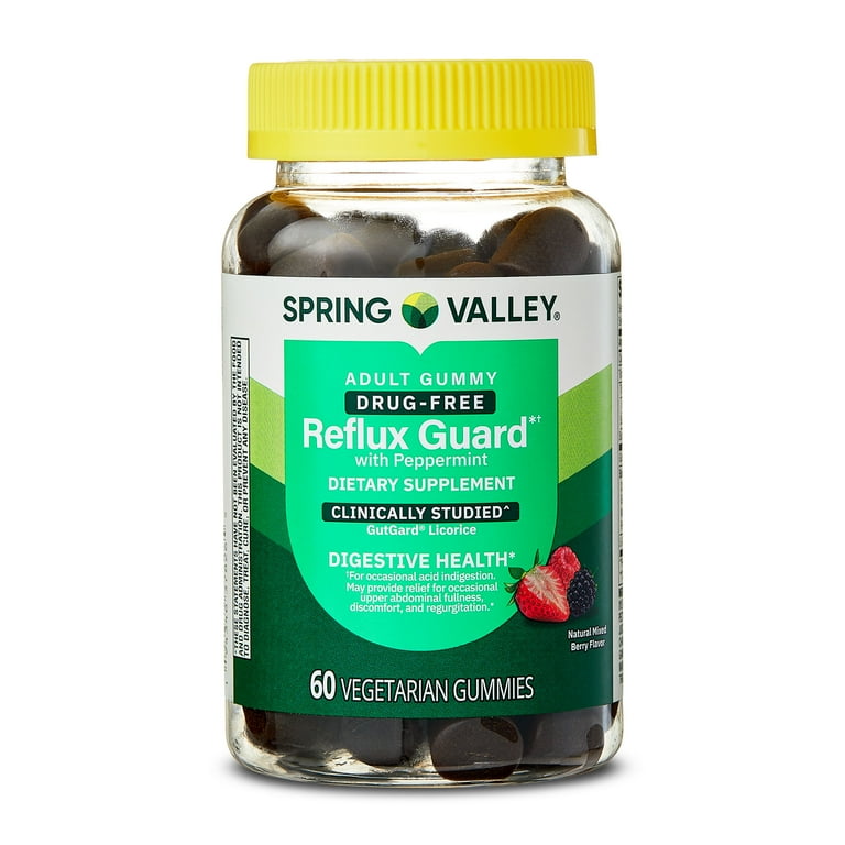 Spring Valley Reflux Guard Vegetarian Gummies with Peppermint and