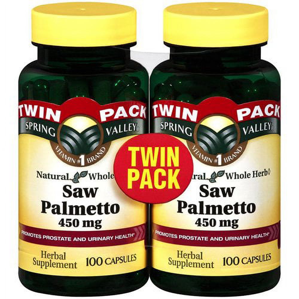 Spring Valley Saw Palmetto Herbal Supplement Capsules 450 mg 100 ct