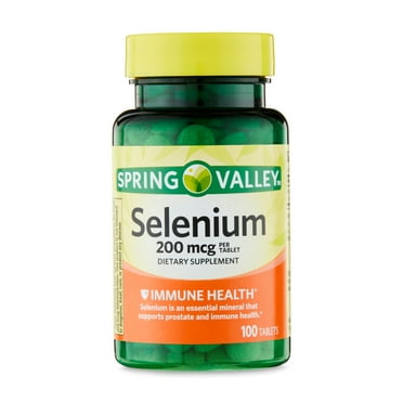 Spring Valley Selenium Dietary Supplement Tablets for Immune Health, 200 mcg, 100 Count