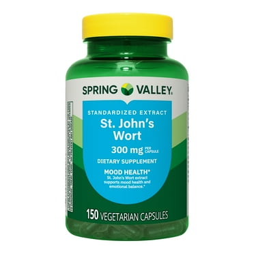 Spring Valley St. John's Wort Standardized Extract Capsules Dietary Supplement, 300 mg, 150 Count