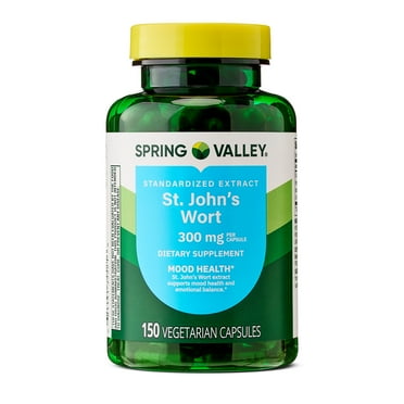 Spring Valley St. John's Wort Standardized Extract Dietary Supplement Capsules for Mood Health, 300 mg, 150 Count