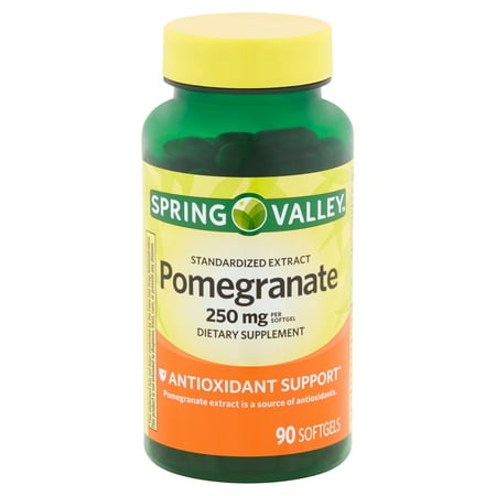 Spring Valley Standardized Extract Pomegranate Softgels, 250 mg, 90 Count