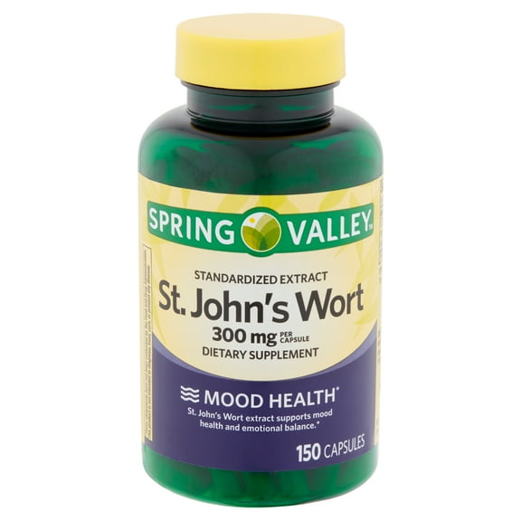 Spring Valley Standardized Extract St. John's Wort Capsules, 300 mg, 150 count