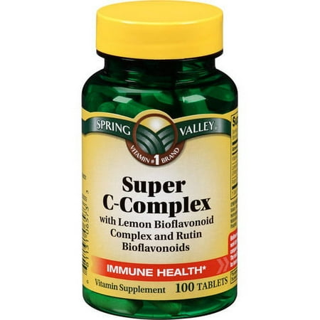 Spring Valley Super C-Complex Vitamin Supplement Tablets, 100 Count