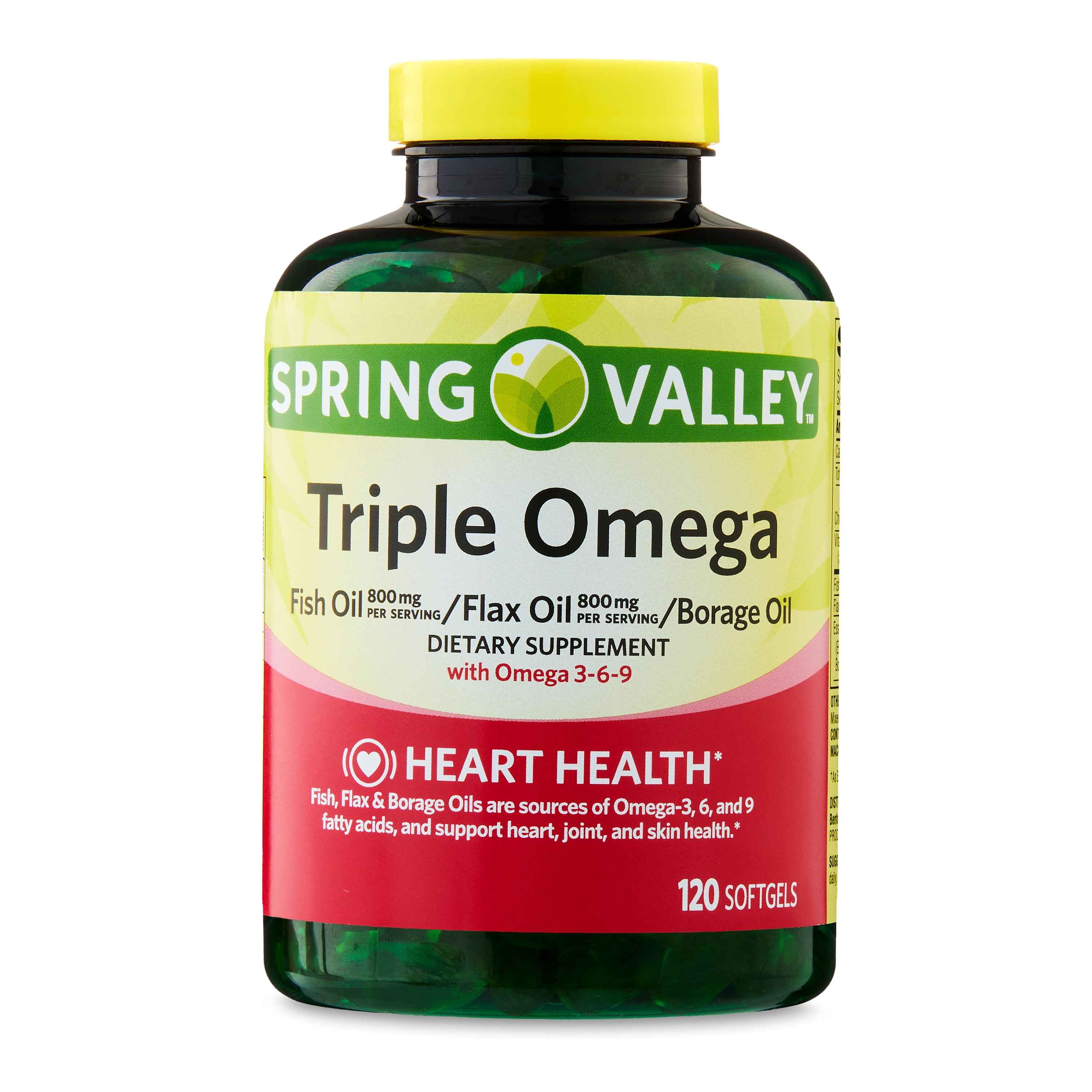 Spring Valley Triple Omega, Fish 800mg, Flax 800mg, and Borage Oil