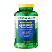 Spring Valley Triple Strength Glucosamine Chondroitin Joint Health Dietary Supplement Tablets, 160 Count