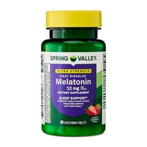 Spring Valley Ultra Strength Melatonin Sleep Support Dietary Supplement Fast-Dissolve Tablets, 12 mg, 60 Count