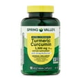 thumbnail interactive-video image 1 of Spring Valley Ultra Strength Turmeric Curcumin Dietary Supplement Vegetarian Capsules for General Wellness, 1500 mg, 90 Count, 1 of 11