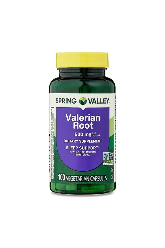 Valerian Root Capsules, 500 mg, 100 Count
