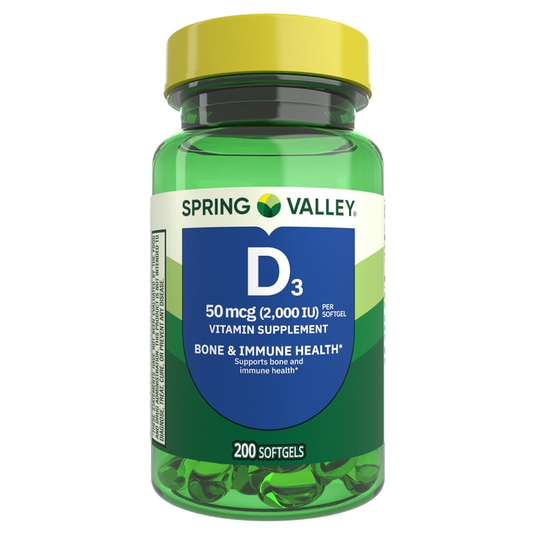 what if b12 injections don't work Spring Valley Vitamin D3 Softgels, 50 mcg (2,000 IU), 200 Count, Supplement  for Bone and Immune Health HSA/FSA Eligible