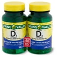 thumbnail image 1 of Spring Valley Vitamin D3 Supplement Twin Pack, 50 mcg, 200 Count, 2 Pack, 1 of 7