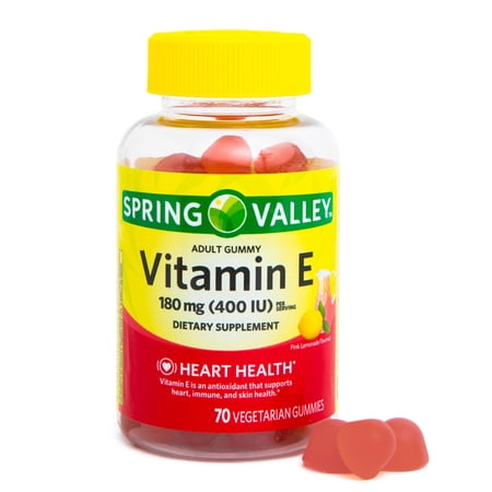 Spring Valley Vitamin E Vegetarian Gummies, 180 mg, 70 Count