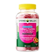 Spring Valley Zero Sugar Collagen Peptides 2500mg Gummy, 60 Count