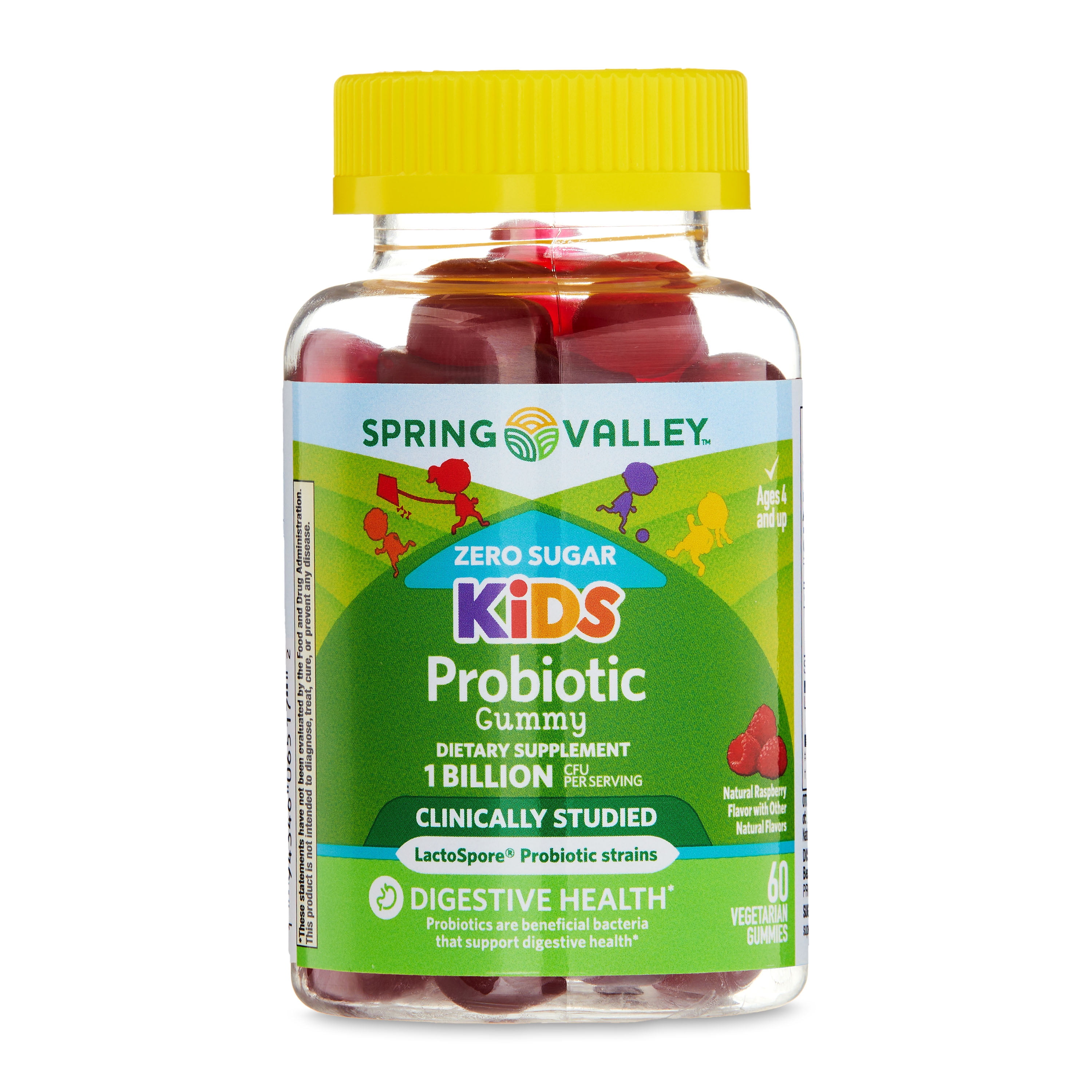 Spring Valley Zero Sugar Kid's 1 Billion CFU Probiotic Gummy, 60