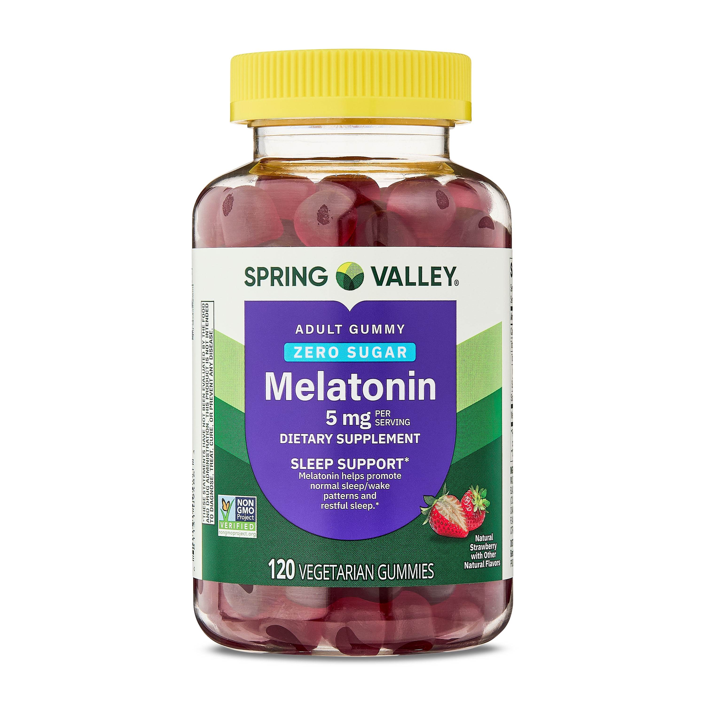 Spring Valley Zero Sugar Melatonin Sleep Support Dietary Supplement Gummies, 5 mg, 120 Count
