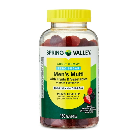 Spring Valley Zero Sugar Men's Multi Gummy, 150 Count