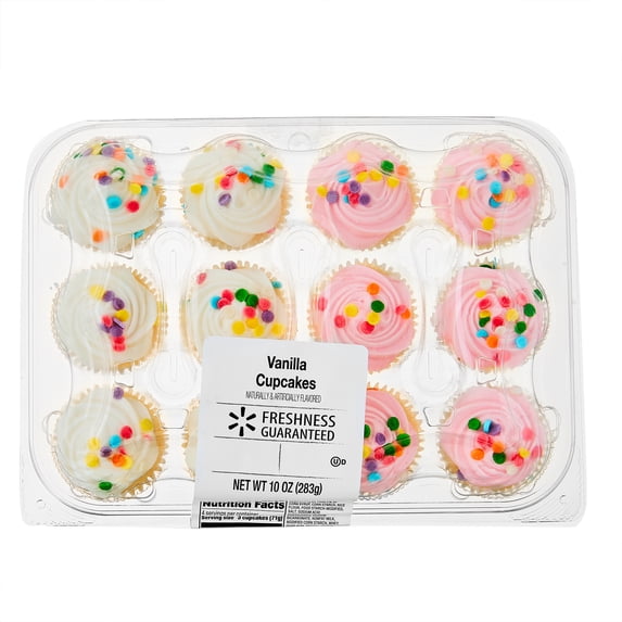 Freshness Guaranteed Spring Vanilla Mini Cupcakes, 10 oz, 12 Count