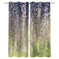 thumbnail image 1 of Spring Vine Small Flowers Shrub Blue Purple Window Curtains Dark Bathroom Kitchen Drapes Decor Outdoor Curtain, 1 of 5