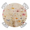 thumbnail image 1 of Spring Vintage Flowers Elastic Fitted Round Table Cover Watercolor Plants Waterproof Outdoor Tablecloth for Holiday Party, Picnic, Patio & Dining Fits Tables Up to 36"-44", 1 of 8