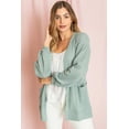 thumbnail image 1 of Spring Waffle Knit Open Cardigan with Pockets | 6 Colors | S-3X, 1 of 24